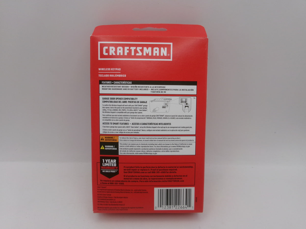 Craftsman Wireless Keypad CMX348