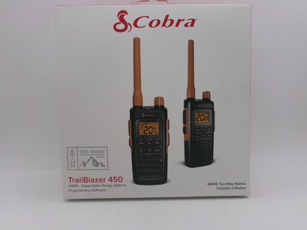 Cobra TrailBlazer 450 2.5-Watt GMRS 2-Way Radios, Up to 36-Mile Range 2-Pack