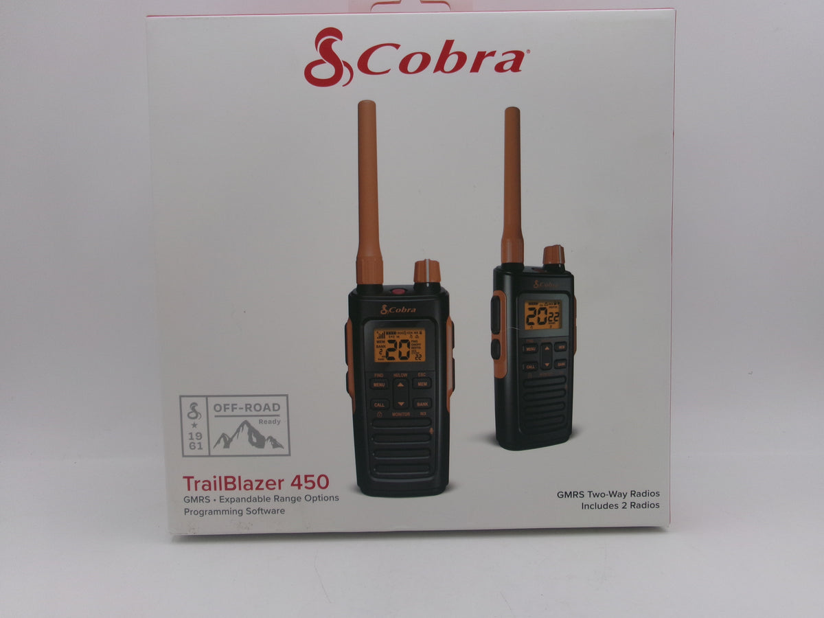 Cobra TrailBlazer 450 2.5-Watt GMRS 2-Way Radios, Up to 36-Mile Range 2-Pack