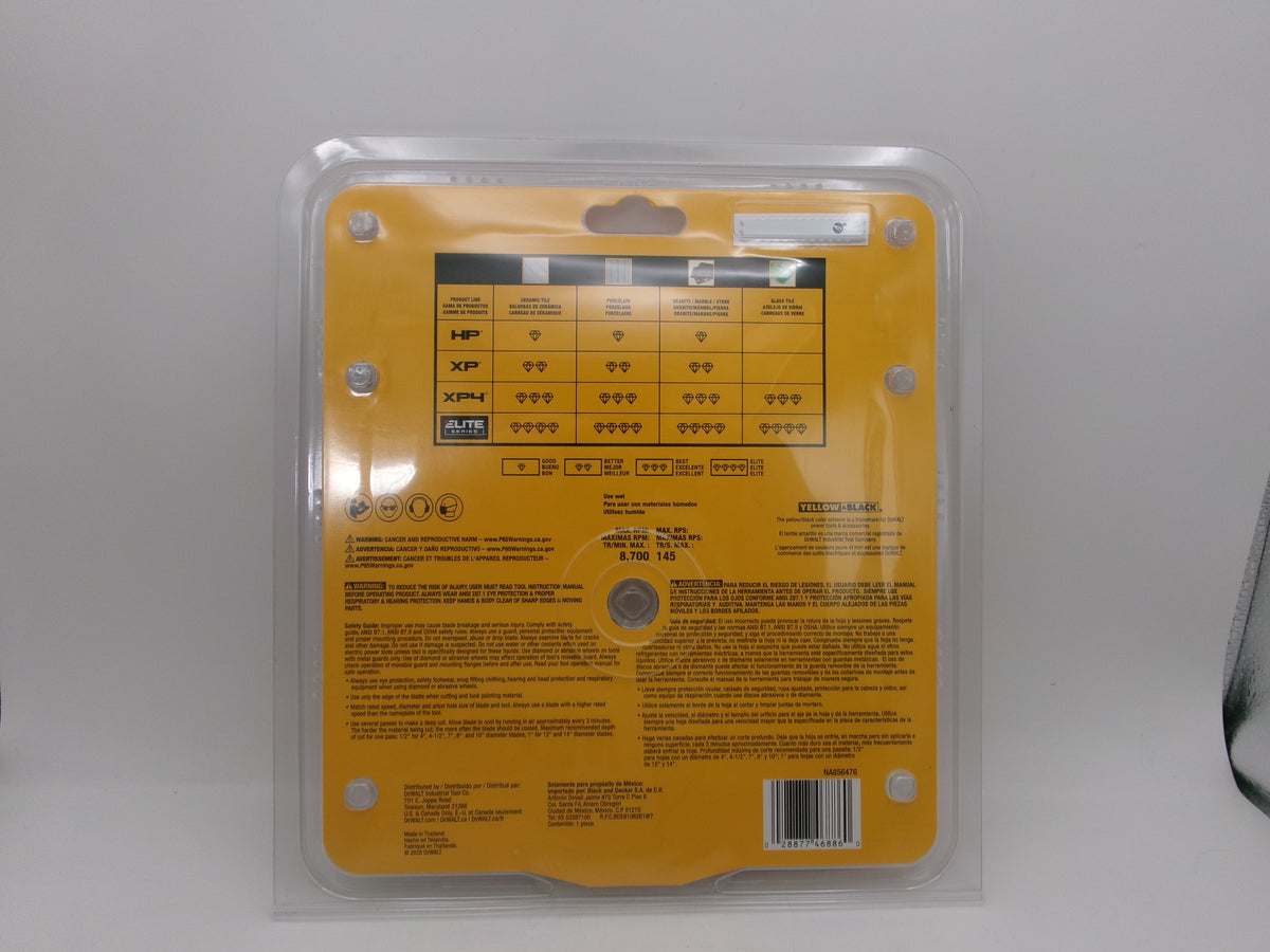 DEWALT DW4760 7-in Dry Continuous Rim Diamond Saw Blade