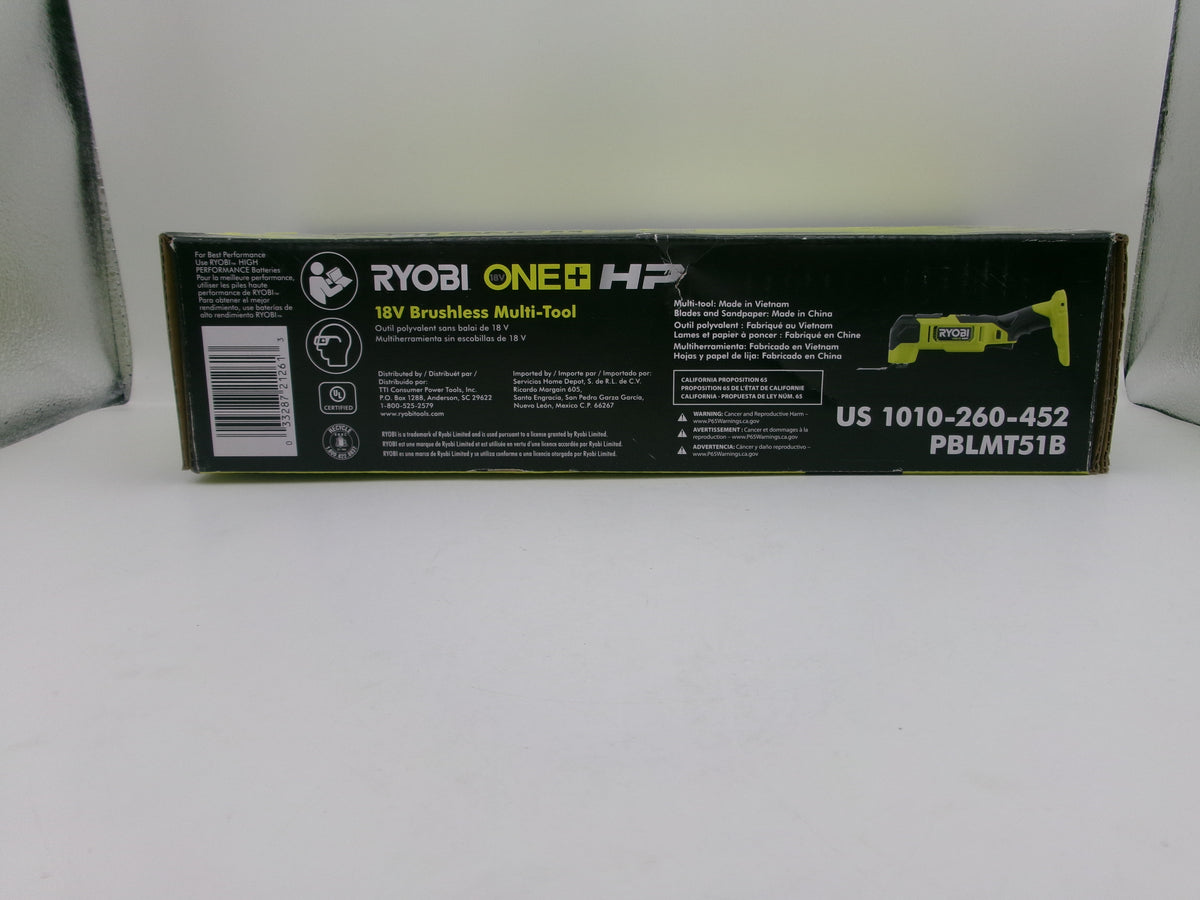 RYOBI PBLMT51B ONE+ HP 18V Brushless Oscillating Multi-Tool w/ Accessories