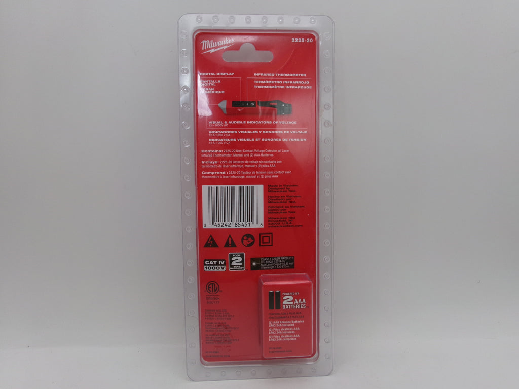 Milwaukee 2225-20 Non-Contact Voltage Detector w/ Laser Infrared Thermometer