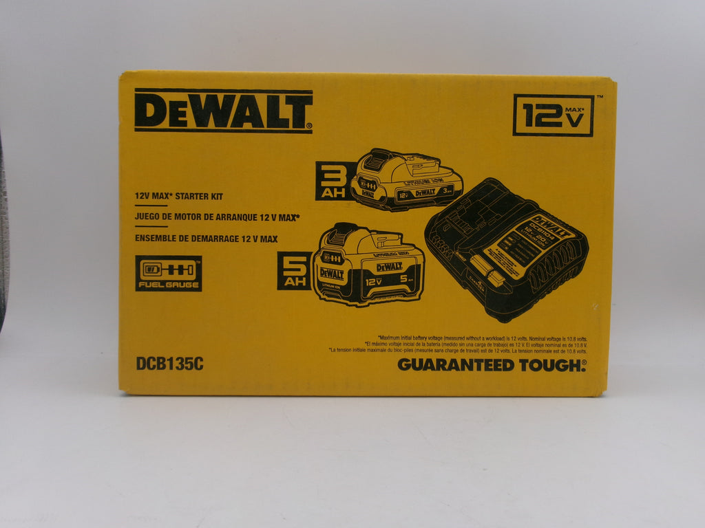 DEWALT 12V DCB135C Battery/Charger Kit 5 AH & 3 AH