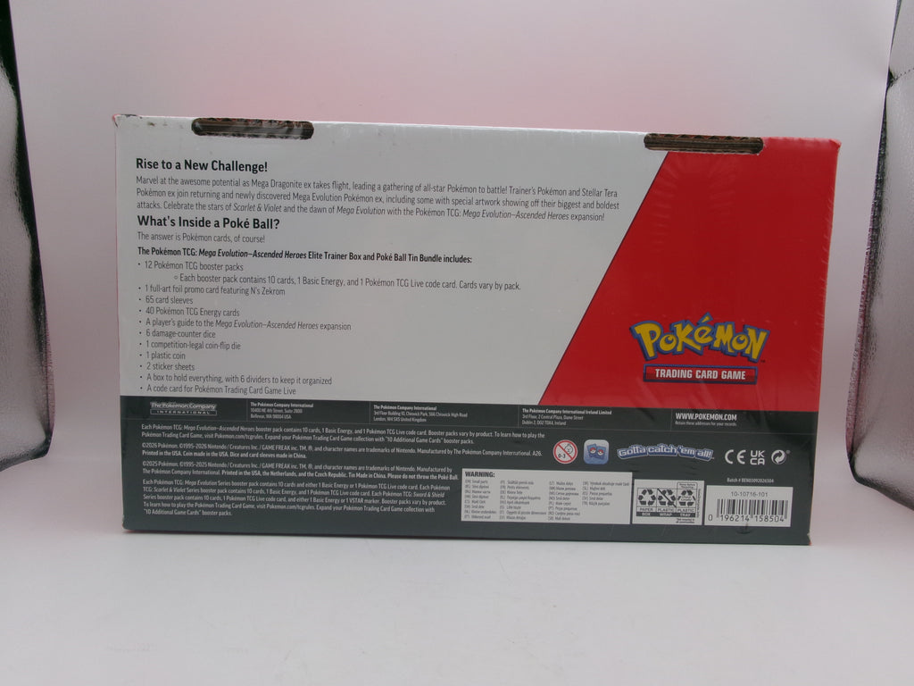 Pokemon Ascended Heroes ETB Elite Trainer Box w Pokeball Seal TCG Sam’s Club