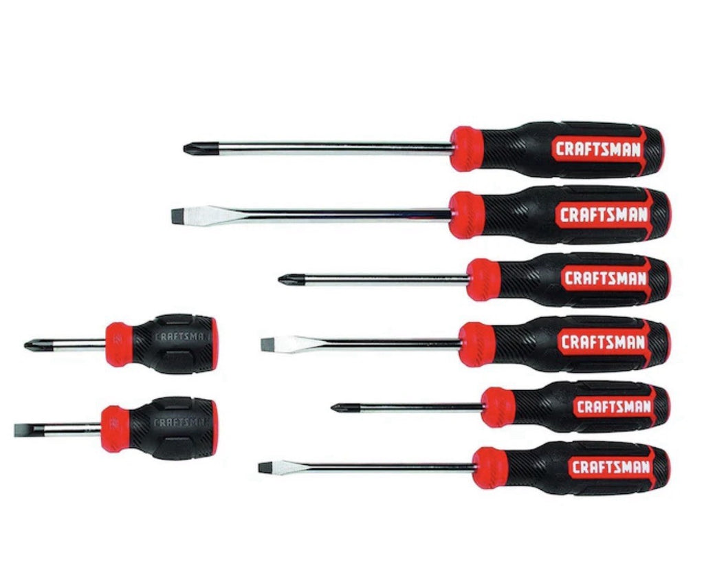 Craftsman Screwdriver Set Assorted 8 Piece Durable Hand Tools Cmht65075