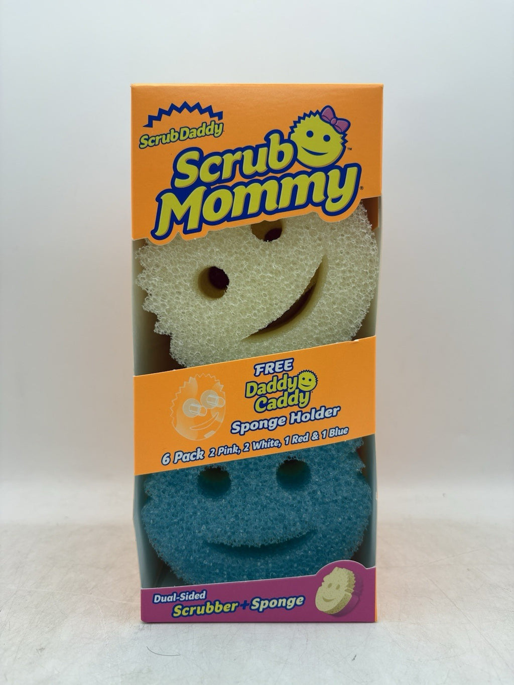 Scrub Daddy Scrub Mommy 6 Count With Free Daddy Caddy Sponge Holder