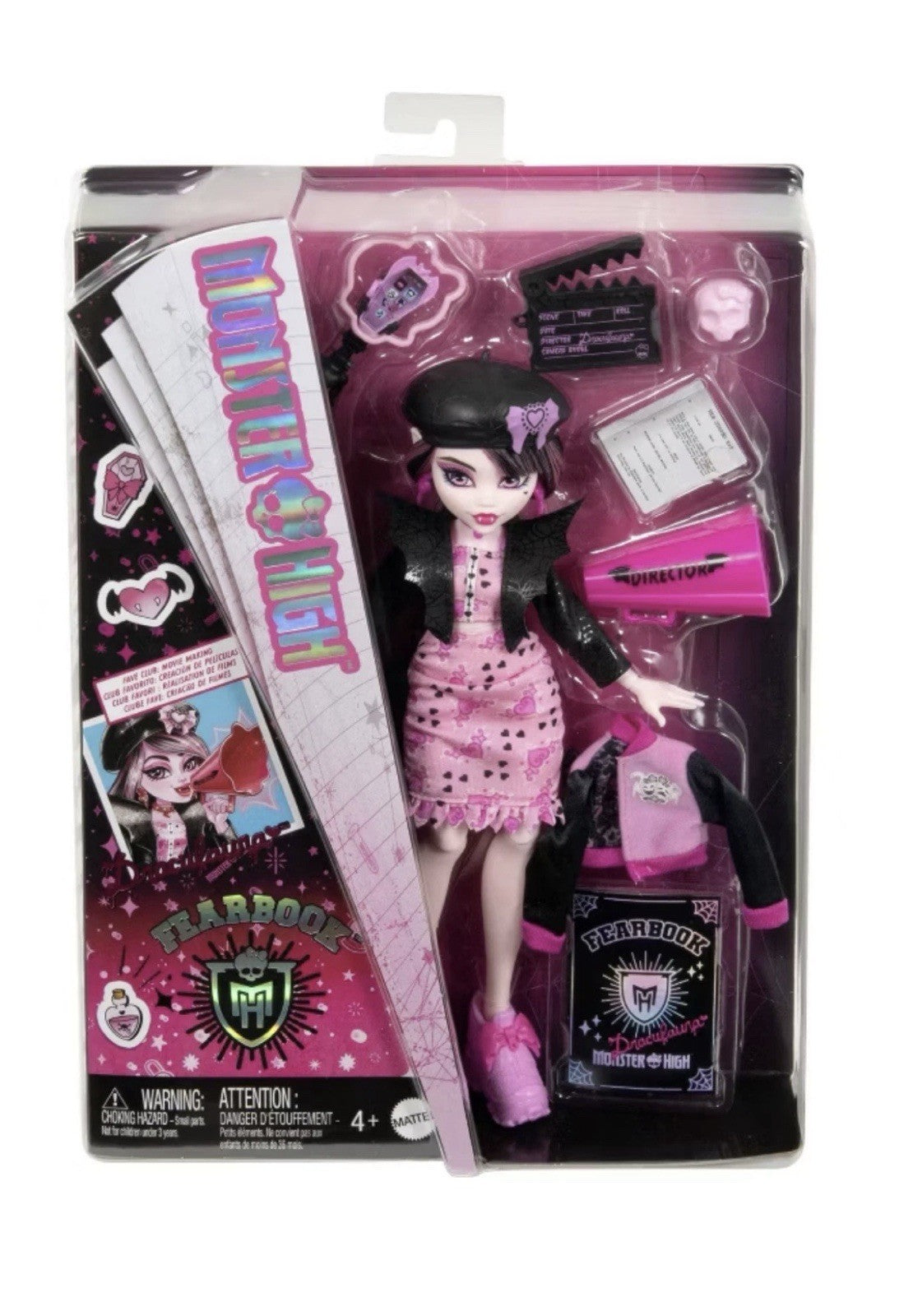 Mattel Monster High 12.5" Fearbook Draculaura Fashion Doll Toy HXW30