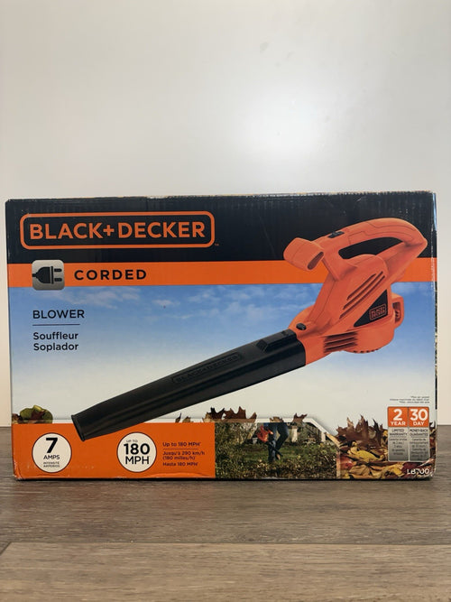 BLACK+DECKER LB700 7 Amp Corded Electric Leaf Blower 180 MPH Lawn Yard