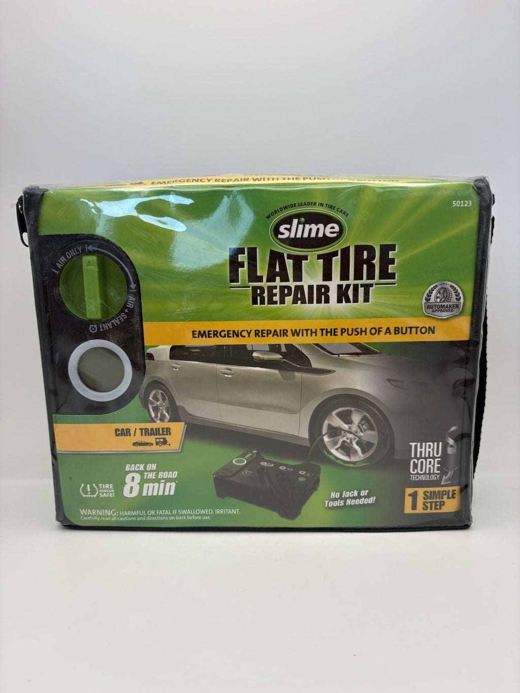 New Slime Flat Tire Repair Kit Digital Series Inflater 