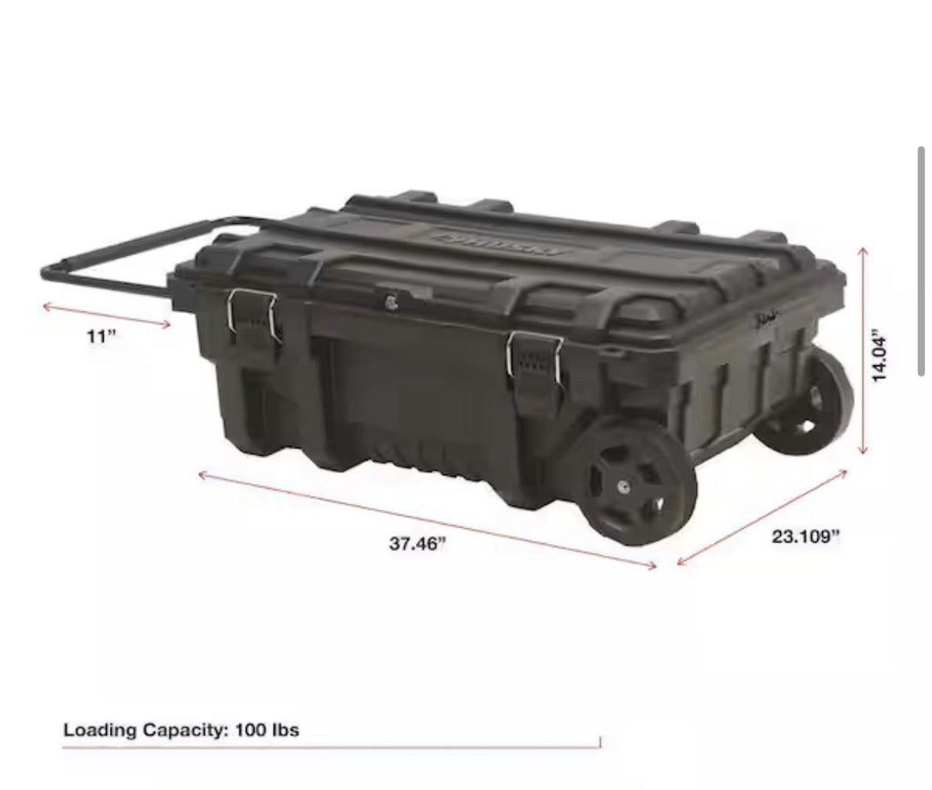 Husky 23 in. 25 Gal. Black Rolling Toolbox with Keyed Lock