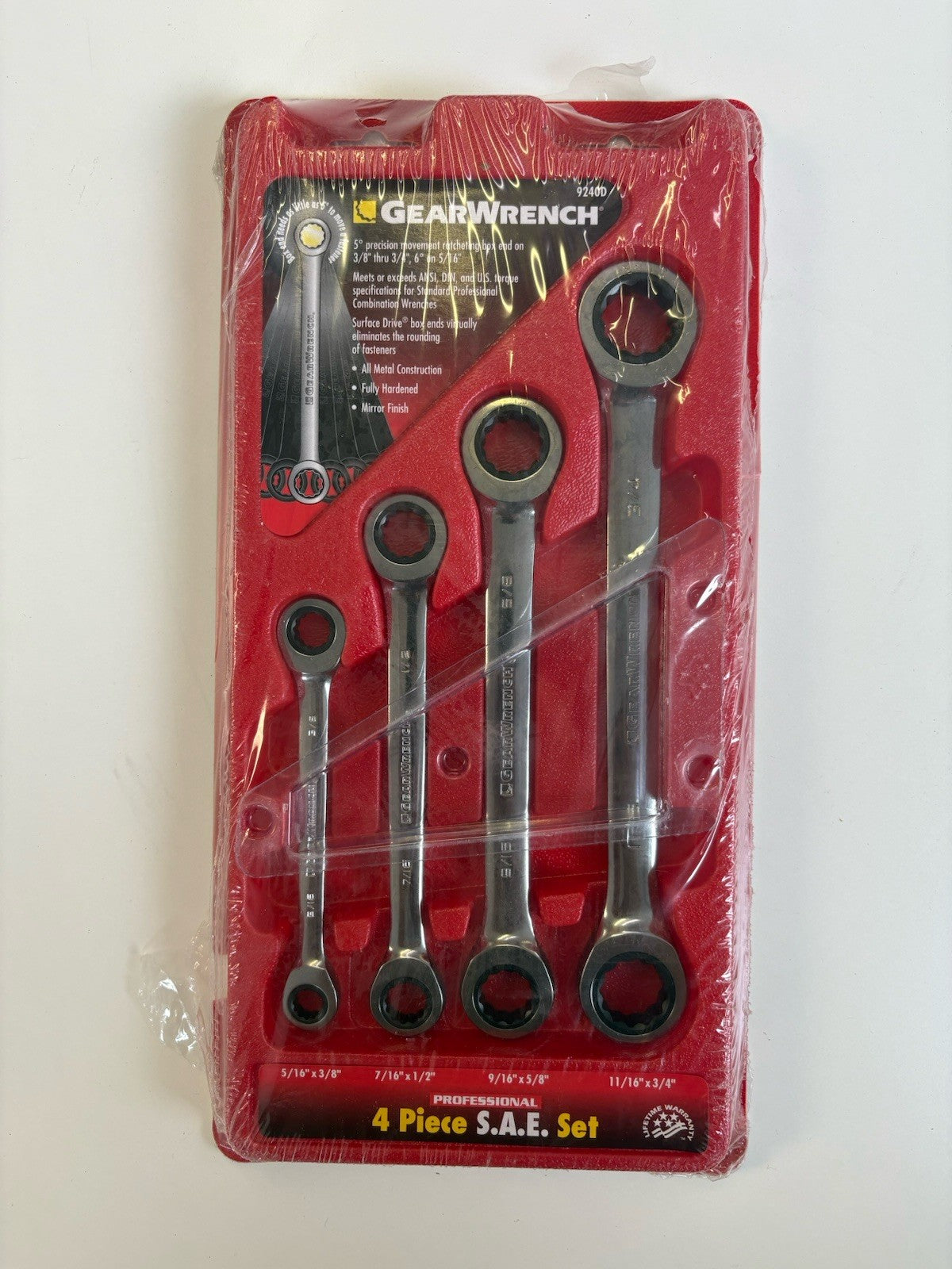 Gearwrench Precision Movement Watching 4 Pc SAE Box Set New