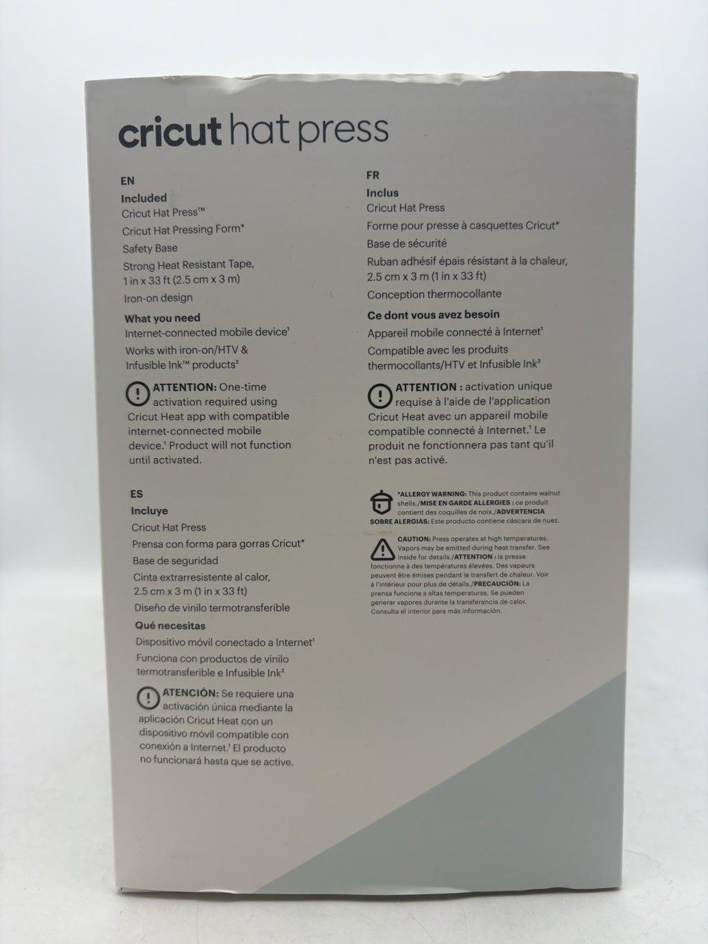 New Cricut Hat Press Smart Heat Press Zen Blue 2009240