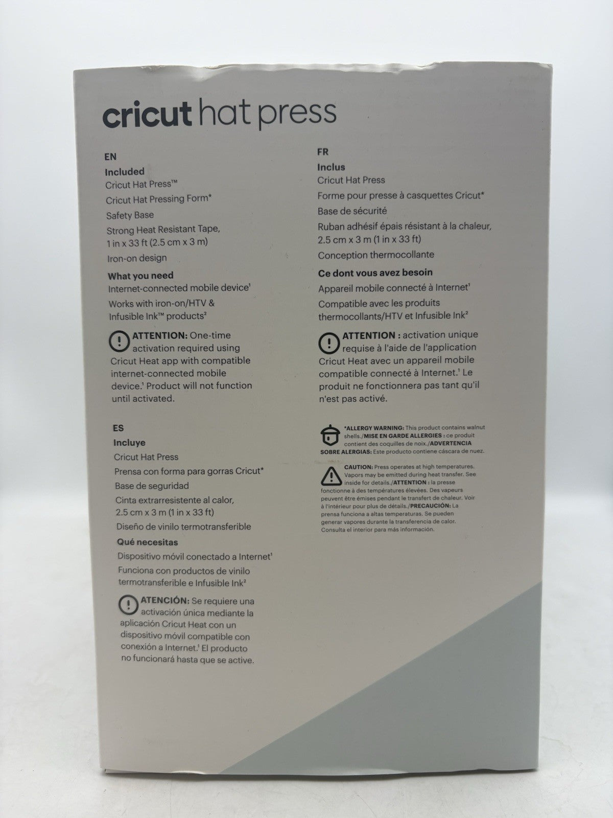 New Cricut Hat Press Smart Heat Press Zen Blue 2009240