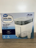 Great Value Water Filter Dispenser BPA-Free 40 Cup Capacity White w/Lid 2 Filter