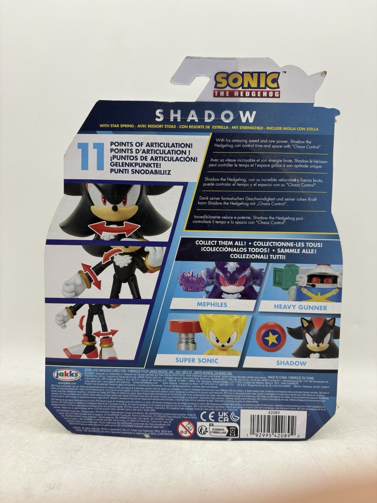 Sonic The Hedgehog - Shadow Figure W Shield Jakks Pacific 2023