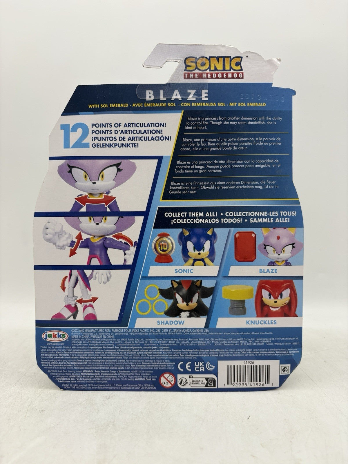 Jakks Pacific Sonic The Hedgehog Blaze 4in Action Figure - (41926)
