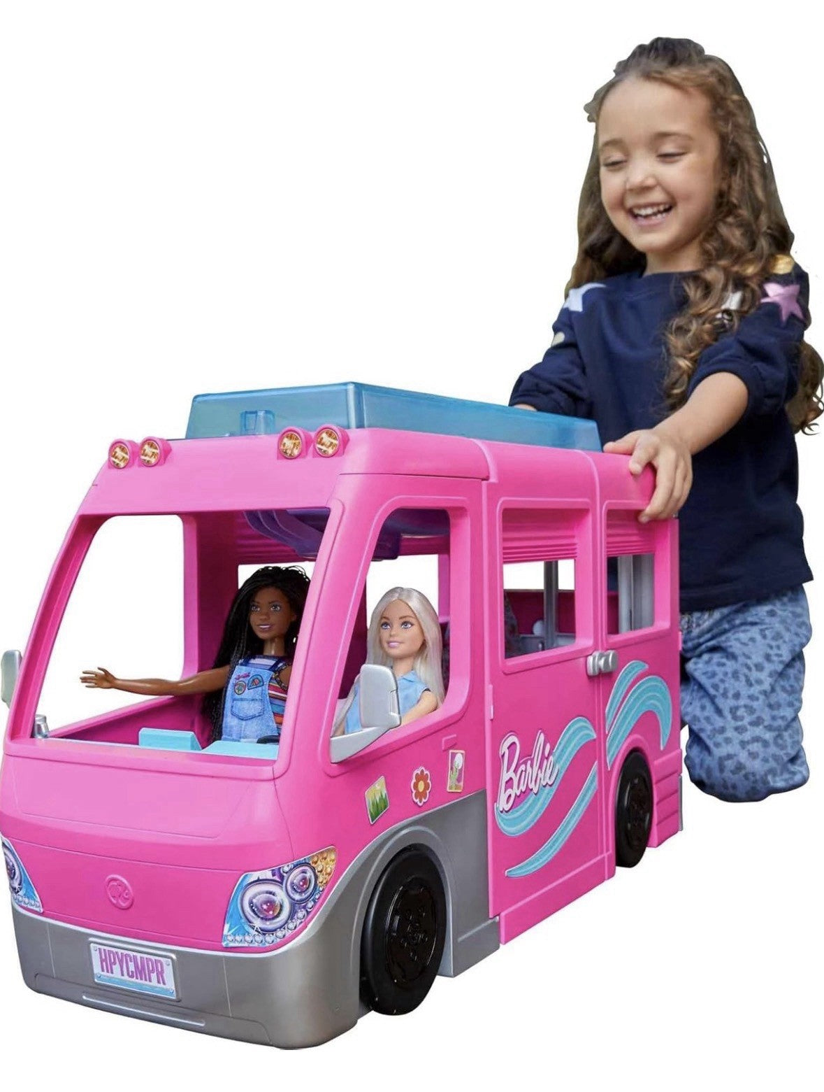 Barbie Dream camper Vehicle |  7 Play Areas, 60 Toy Accessories | HCD46 | NEW ✅