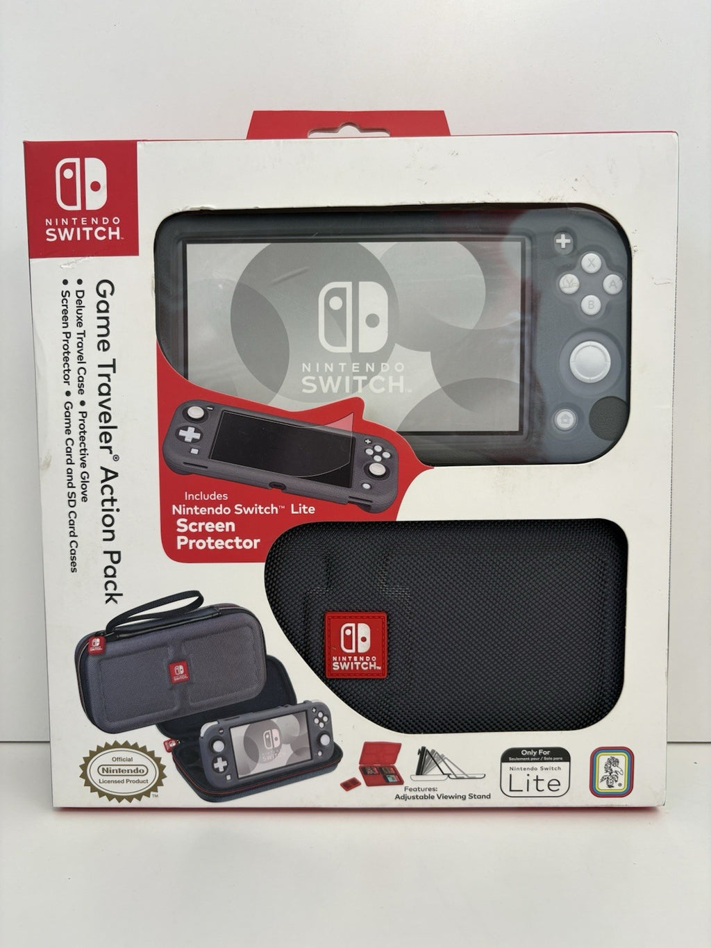 NEW Nintendo Switch LITE Game Traveler Action Pack Case Screen Protector