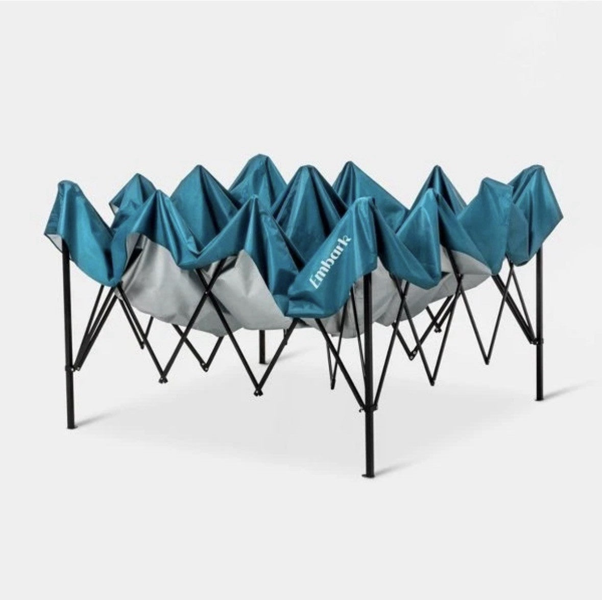 EMBARK 10'X10' Riveted Frame Canopy Portable UV-Resistant Shelter - DARK TEAL