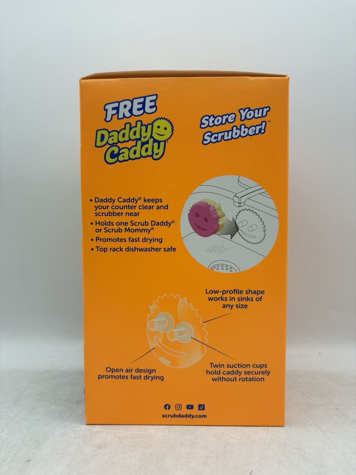 Scrub Daddy Scrub Mommy 6 Count With Free Daddy Caddy Sponge Holder