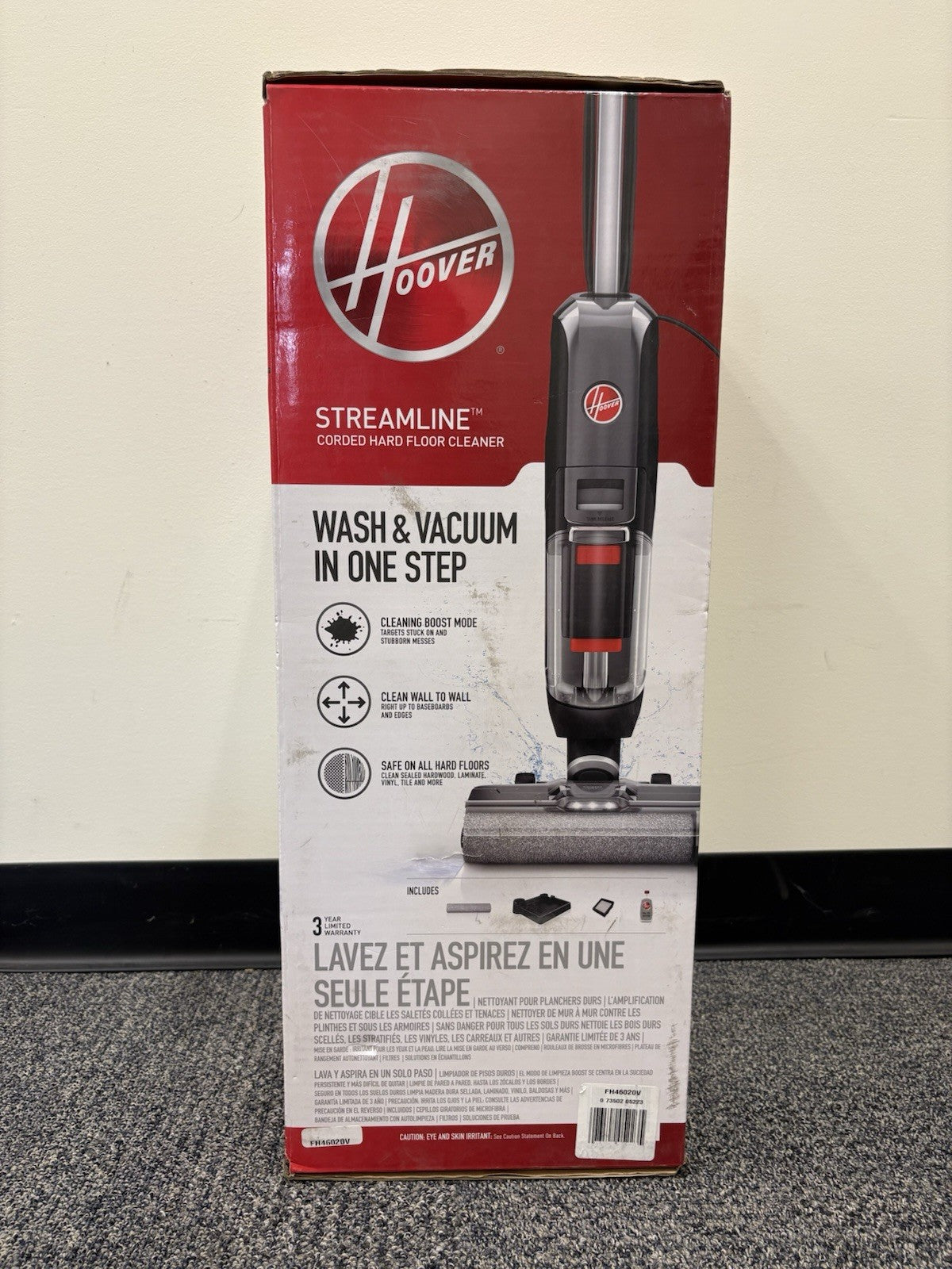 Hoover Streamline Corded Hard Floor Vacuum Cleaner Wet or Dry FH46020V