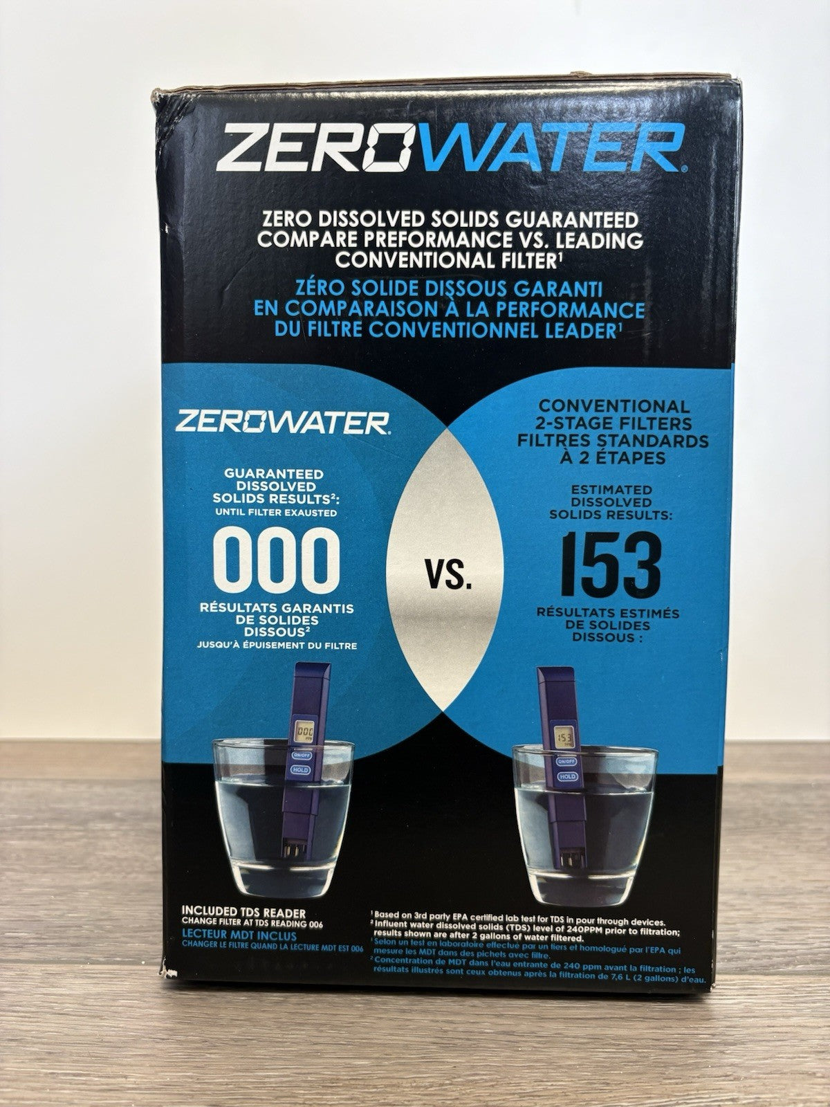 ZeroWater 12-Cup 5-Stage Water Filter Pitcher TDS Meter NEW