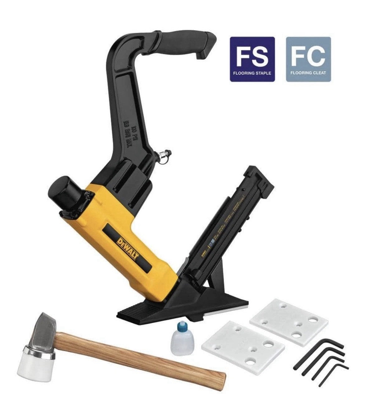 DEWALT DWFP12569 2-in-1 Pneumatic 15.5-Gauge and 16-Gauge Flooring Tool