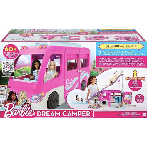 Barbie Dream camper Vehicle |  7 Play Areas, 60 Toy Accessories | HCD46 | NEW ✅