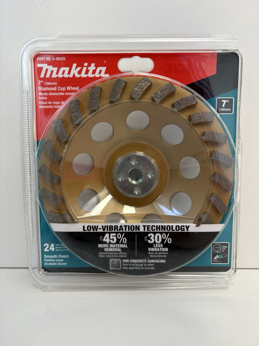 Makita A96425 7 inch Turbo 24 Segment Diamond Cup Wheel
