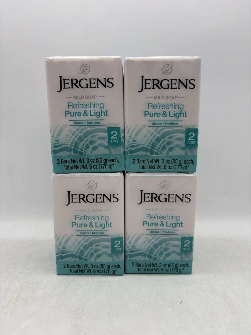 Jergens Mild Soap Refreshing Pure And Light 4 Pack, 8 Bars 3 Oz ea.