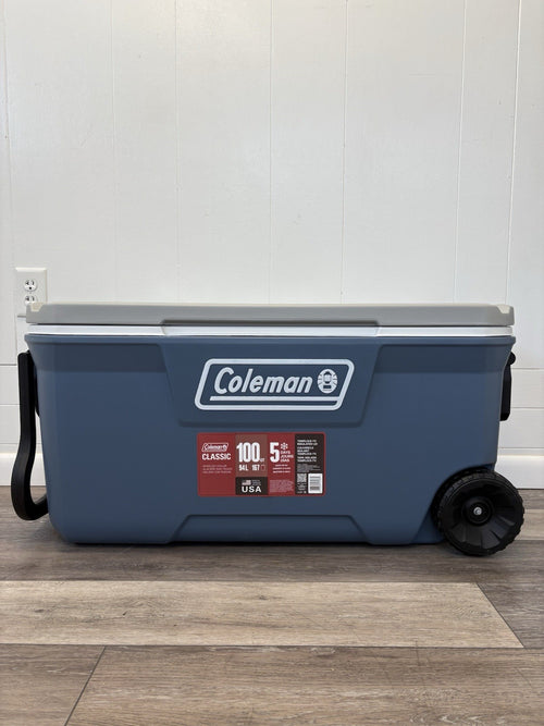 Coleman Classic Series Insulated Portable Wheeled Cooler, 100qt