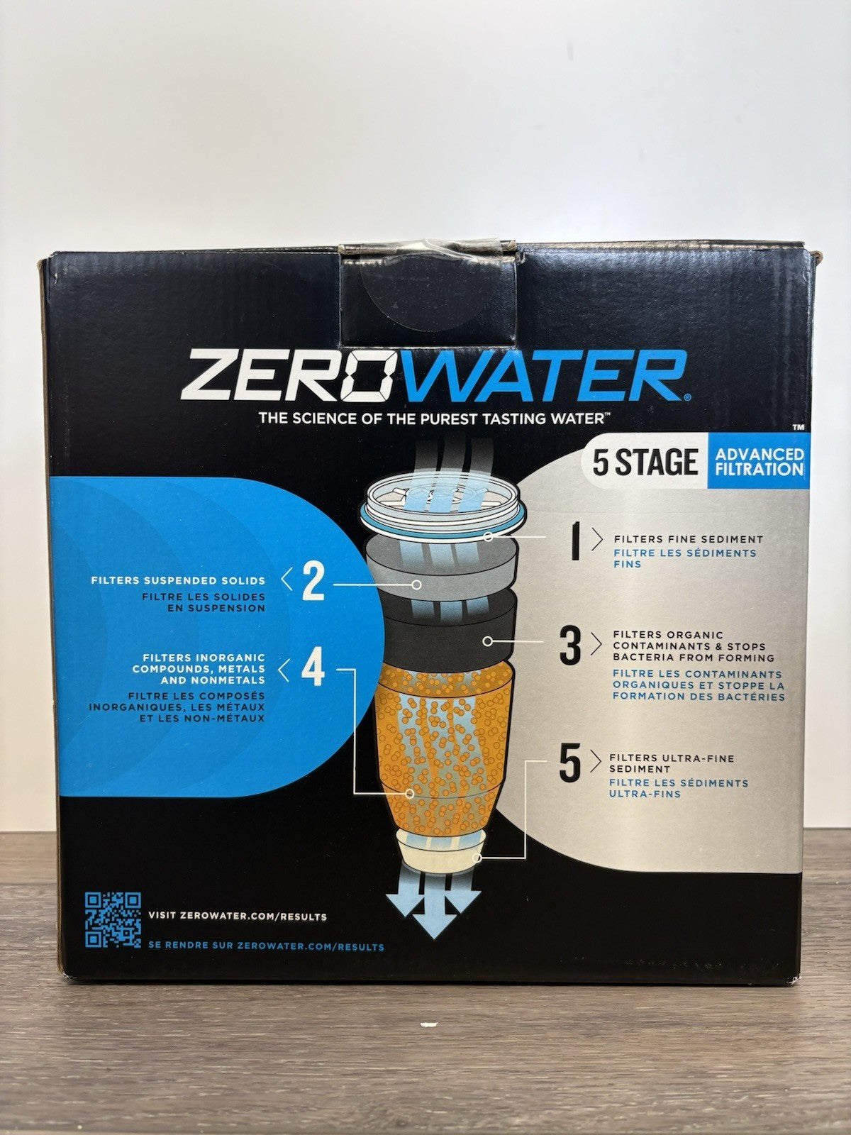 ZeroWater 12-Cup 5-Stage Water Filter Pitcher TDS Meter NEW