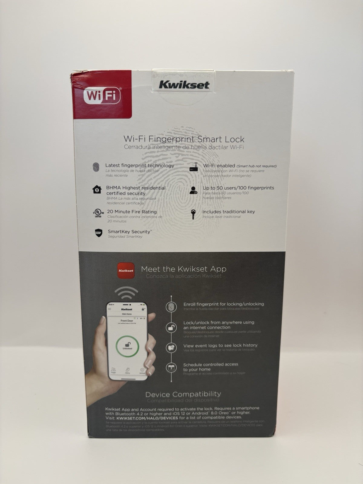 KWIKSET Halo Touch Fingerprint Wi-Fi Smart Lock Venetian Bronze