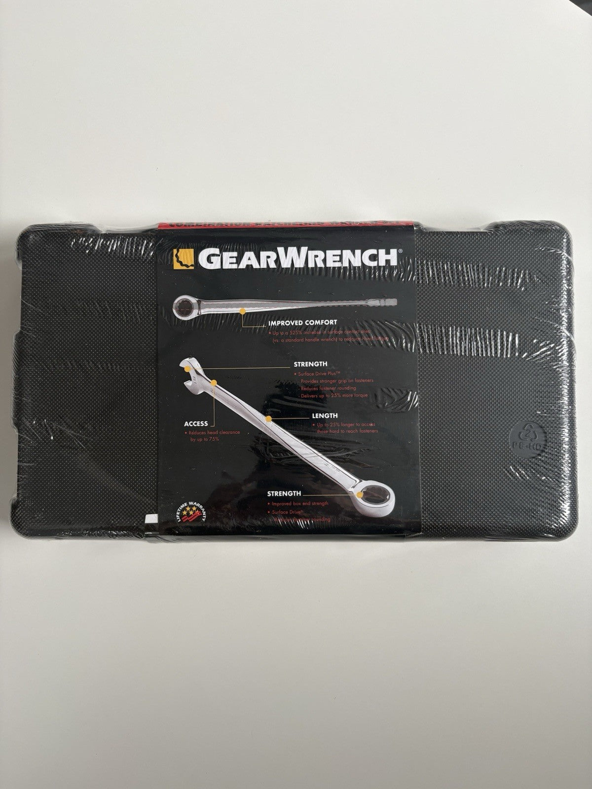 Gearwrench 85989 72-tooth X Beam Combo Ratcheting Wrenches 9 Pc Set New