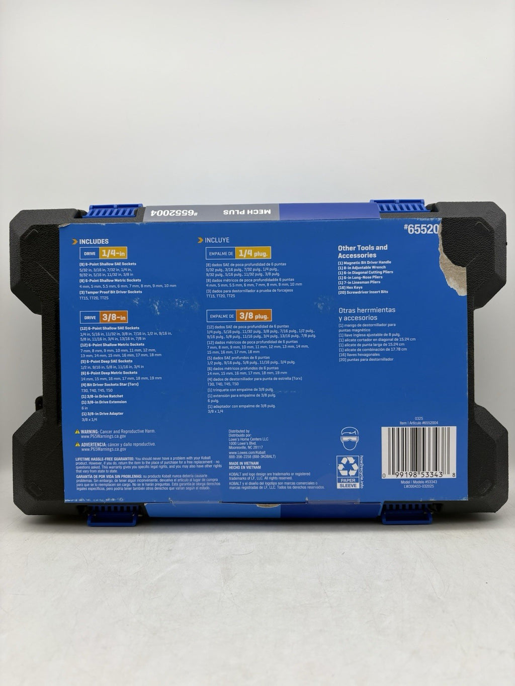 Kobalt 102pc  Mechanic Tool Set With Hard Case