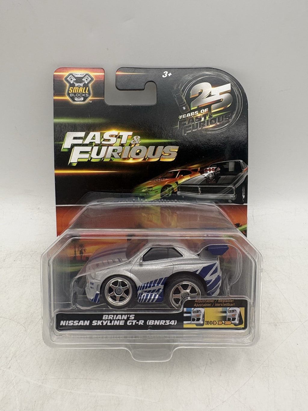 Jada Fast & Furious 25 Years Small Blocks 1/43 Brian's Nissan Skyline GT-R NEW
