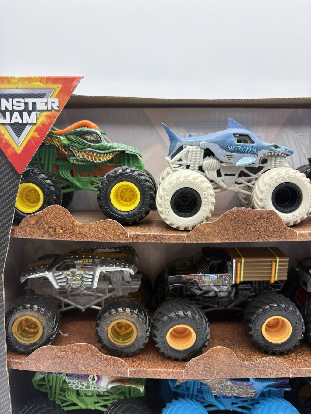 Monster Jam Monster Truck Diecast 9pk - 1:64 Scale Lumberjack Avenger Megalodon