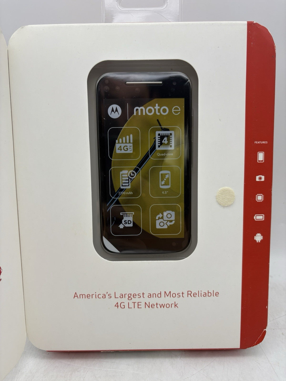 Motorola MOTO E 8GB Black Verizon Prepaid  Smartphone NEW