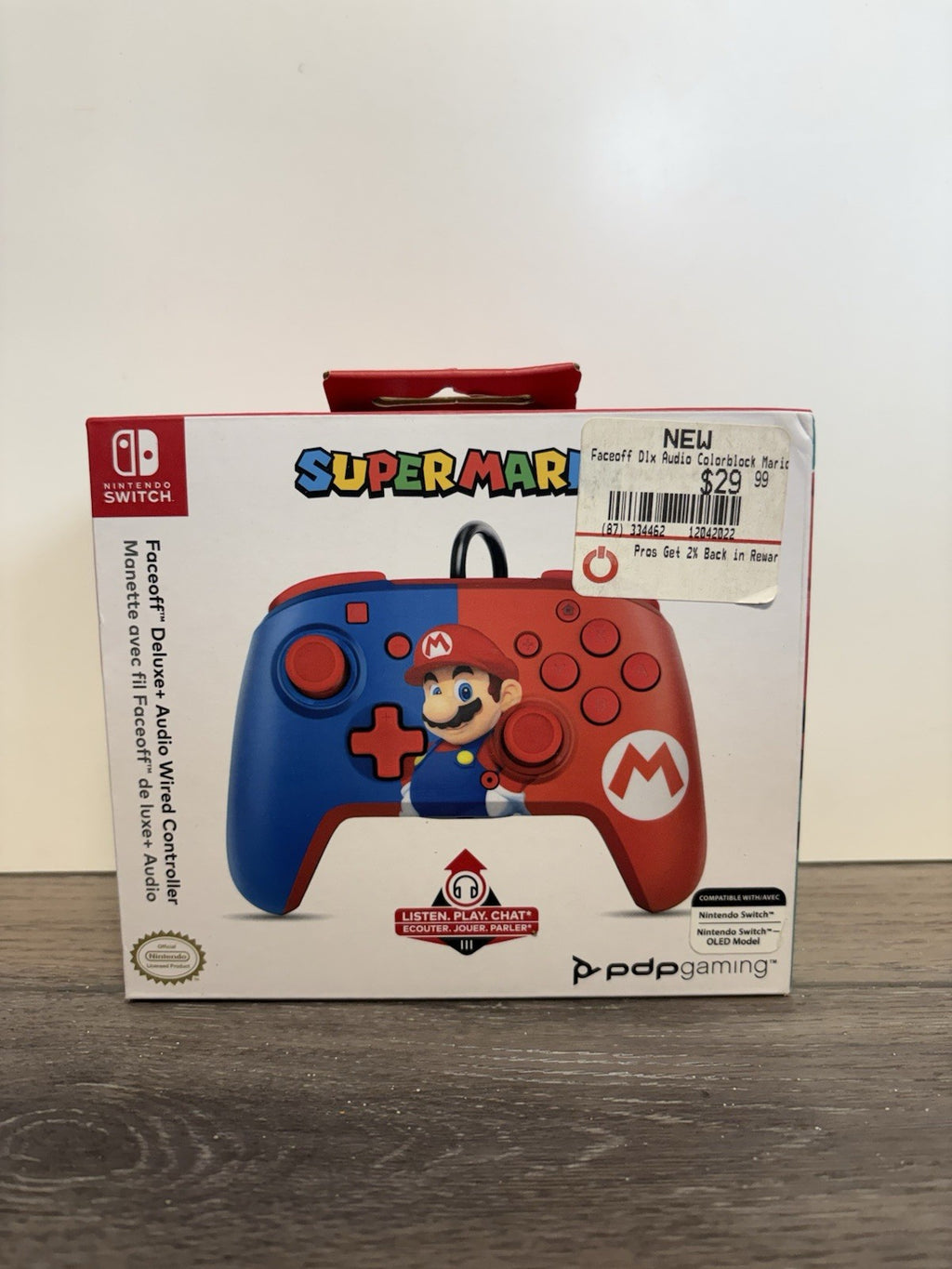 PDP REMATCH Enhanced Wired Nintendo Switch Controller - Red & Blue Super Mario