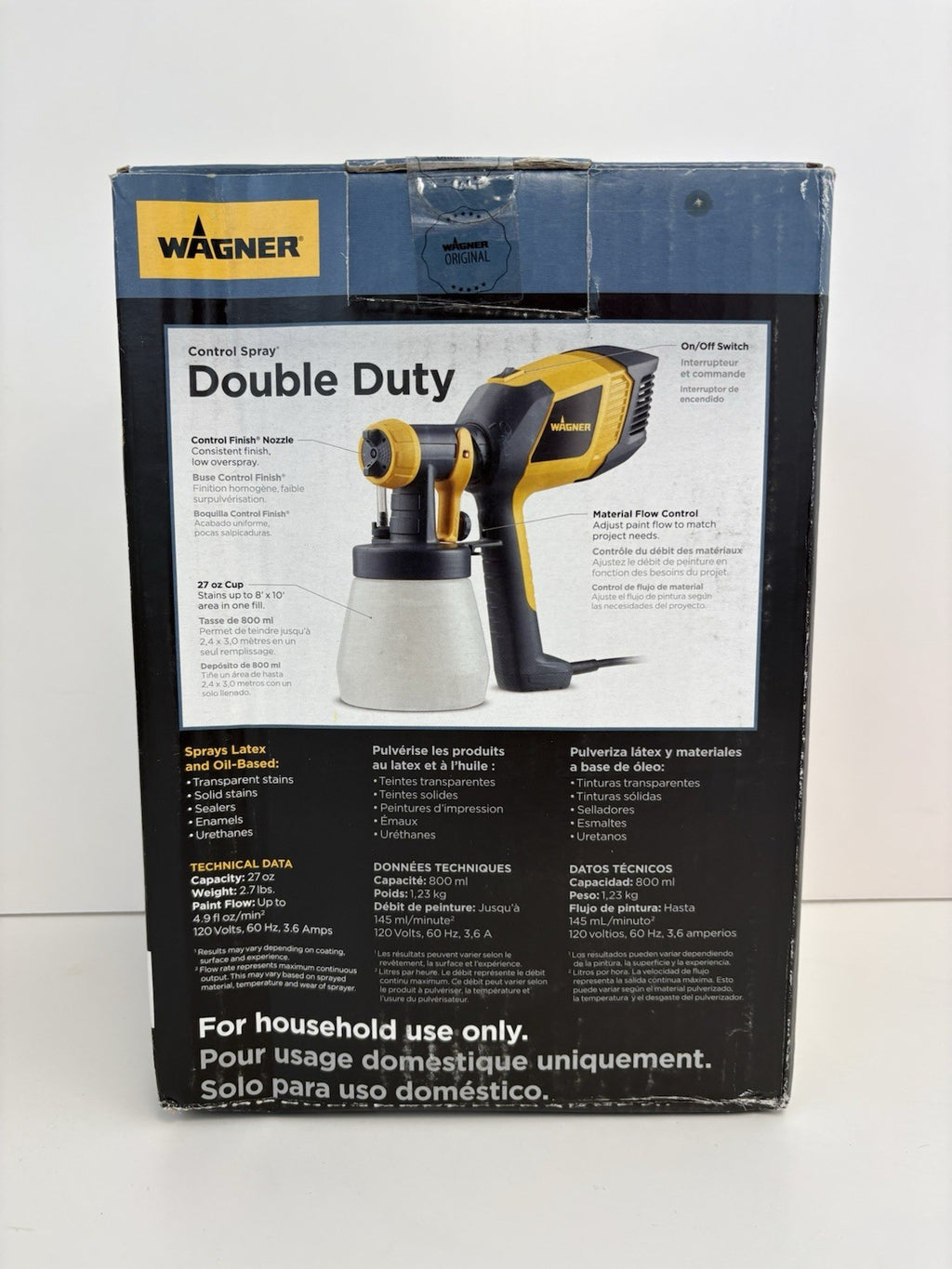 Wagner Control Spray Double Duty HVLP Handheld Paint Sprayer Stain