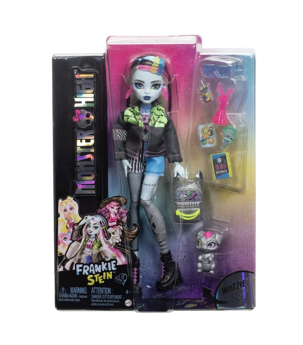 Mattel Monster High Frankie Stein Fashion Doll With Pet Watzie