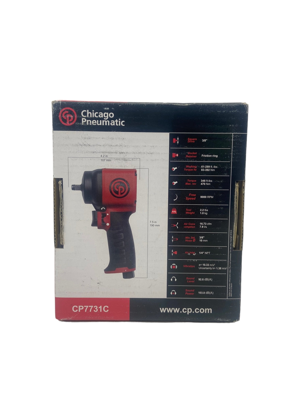 Chicago Pneumatic CP7731 Air Impact Wrench (3/8 Inch), Air Impact Gun Tool 