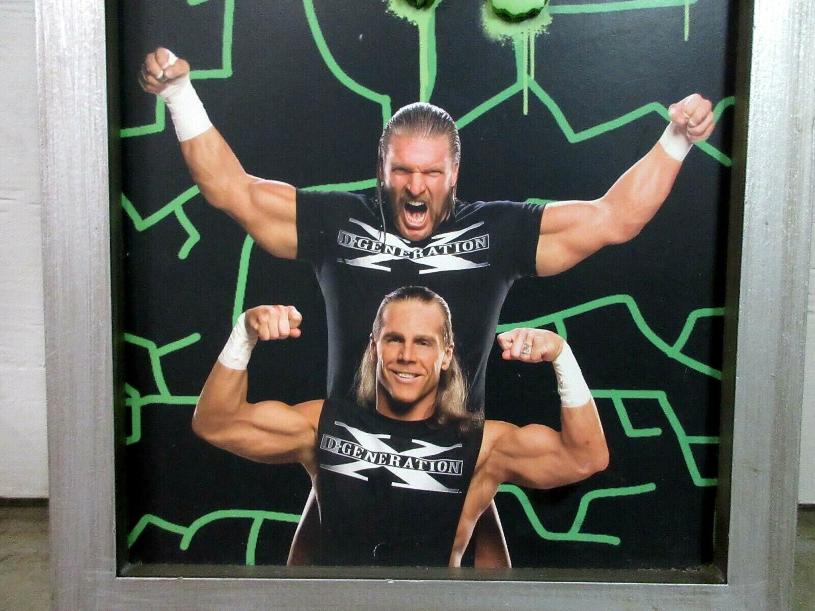 WWE D Generation X Triple H and SHawn Micheal Picture Frame Sliver Buffalo 2007