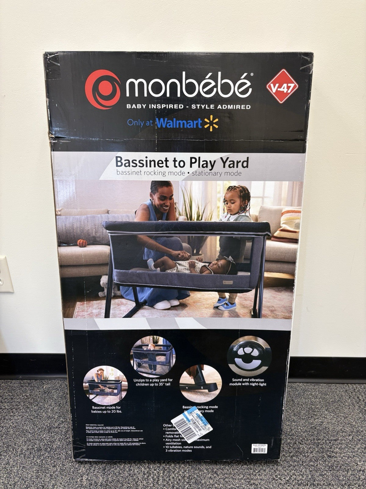 Monbebe Bassinet Rocking Mood Stationary mode V-47