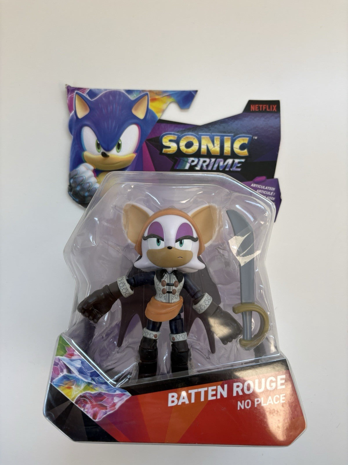 Sonic Prime Sonic- Batten Rouge- No Place 5” Action Figure, Netflix