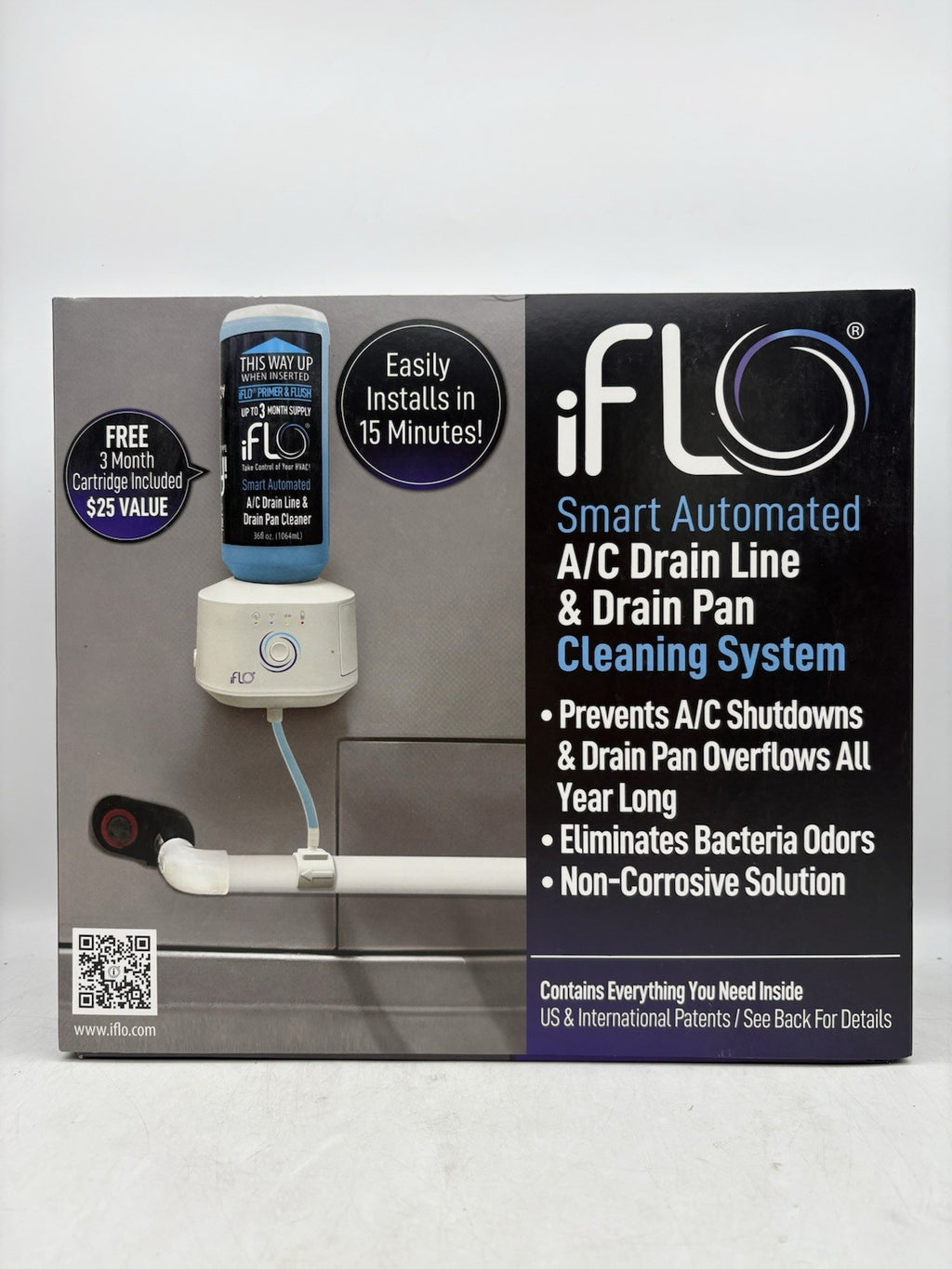 iFLO Smart Automated A/C Drain Line Cleaner IFLOKIT01 UPC 180104001018 NEW