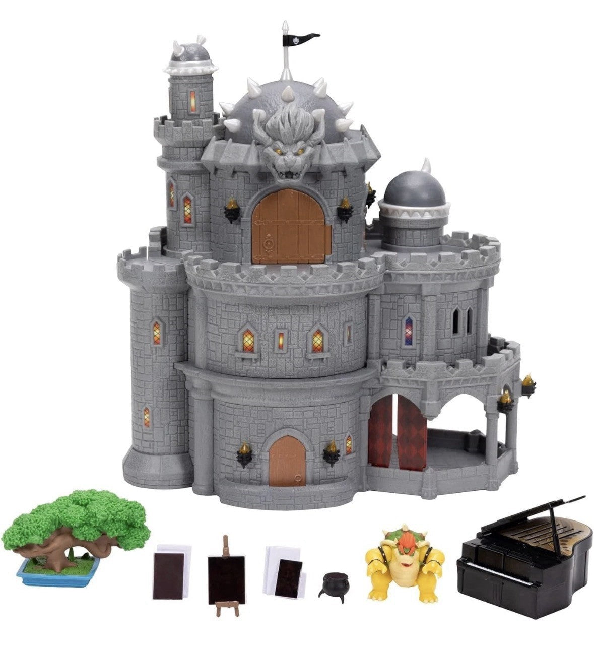 NEW Super Mario Bros Movie Deluxe Bowser Castle Playset Nintendo Jakks Rare