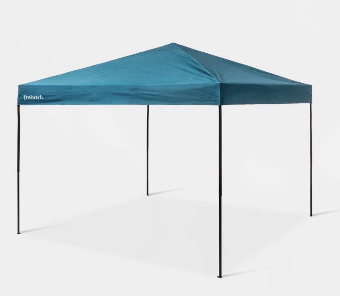 EMBARK 10'X10' Riveted Frame Canopy Portable UV-Resistant Shelter - DARK TEAL