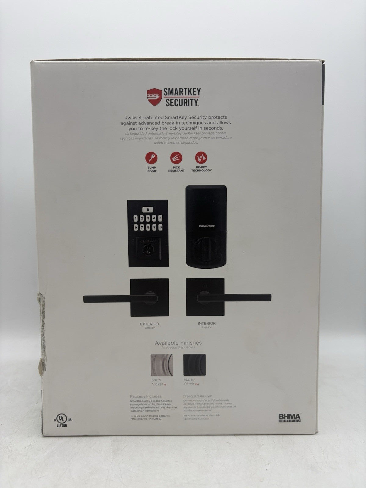 Kwikset SmartCode 260 Keypad Electronic Lock Halifax Lever & SmartKey 99690-026