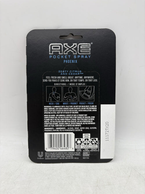 Axe Phoenix Pocket Spray Fragrance Men's 0.57 oz Travel Size discontinued